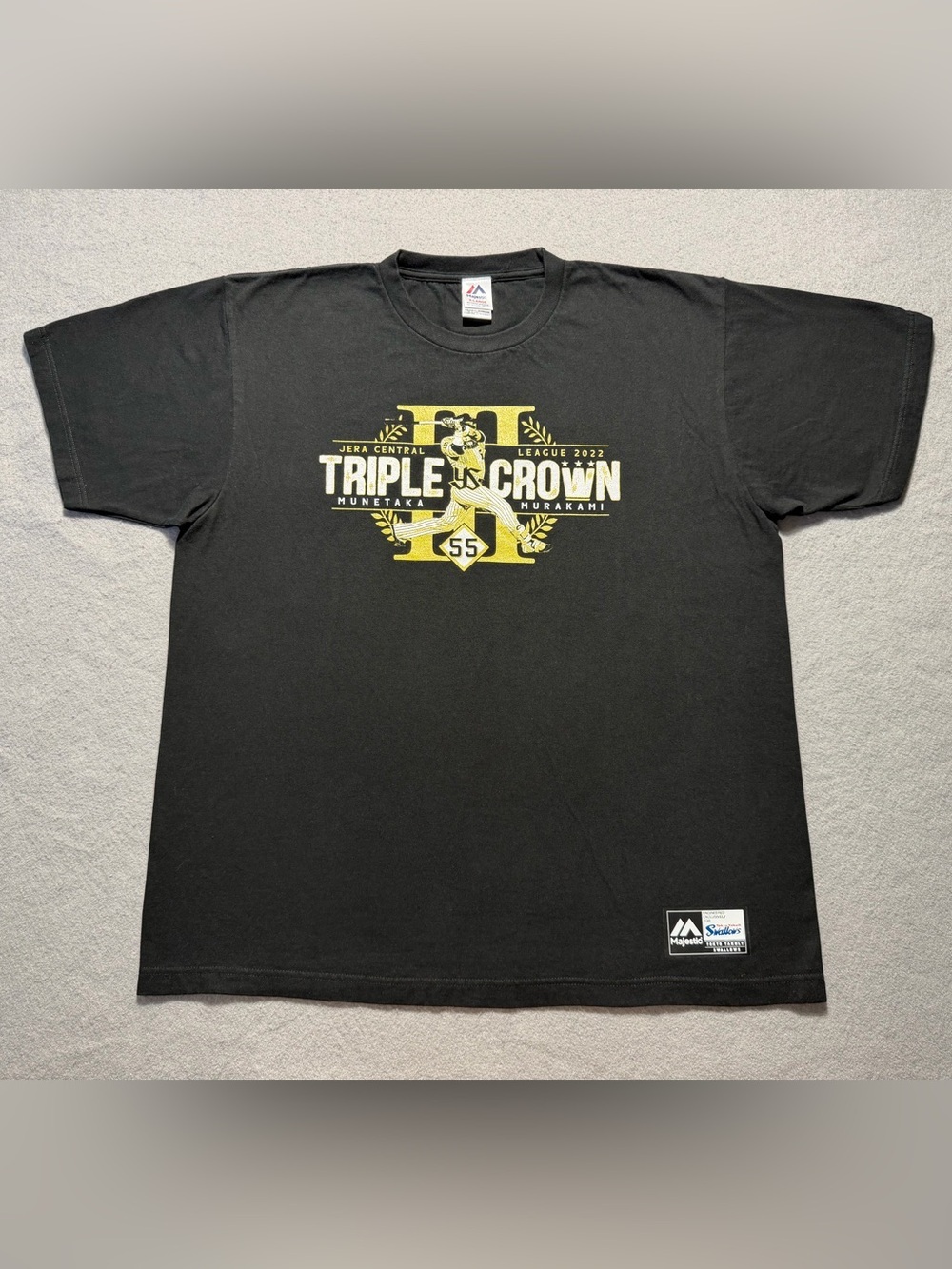 Majestic Munetaka Murakami Triple Crown 2022 T-Shirt Men’s XL Black NPB Japan